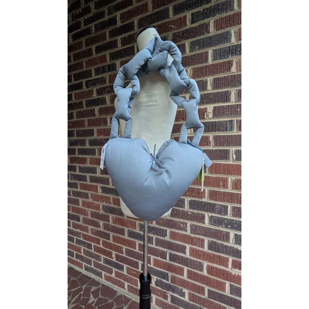 Coachtopia Restored Loop Puffy Heart Bag-Twilight Grey w/ Dust Bag and Charm